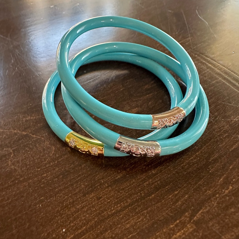 Chic Turquoise Bangle Bracelet Trio
